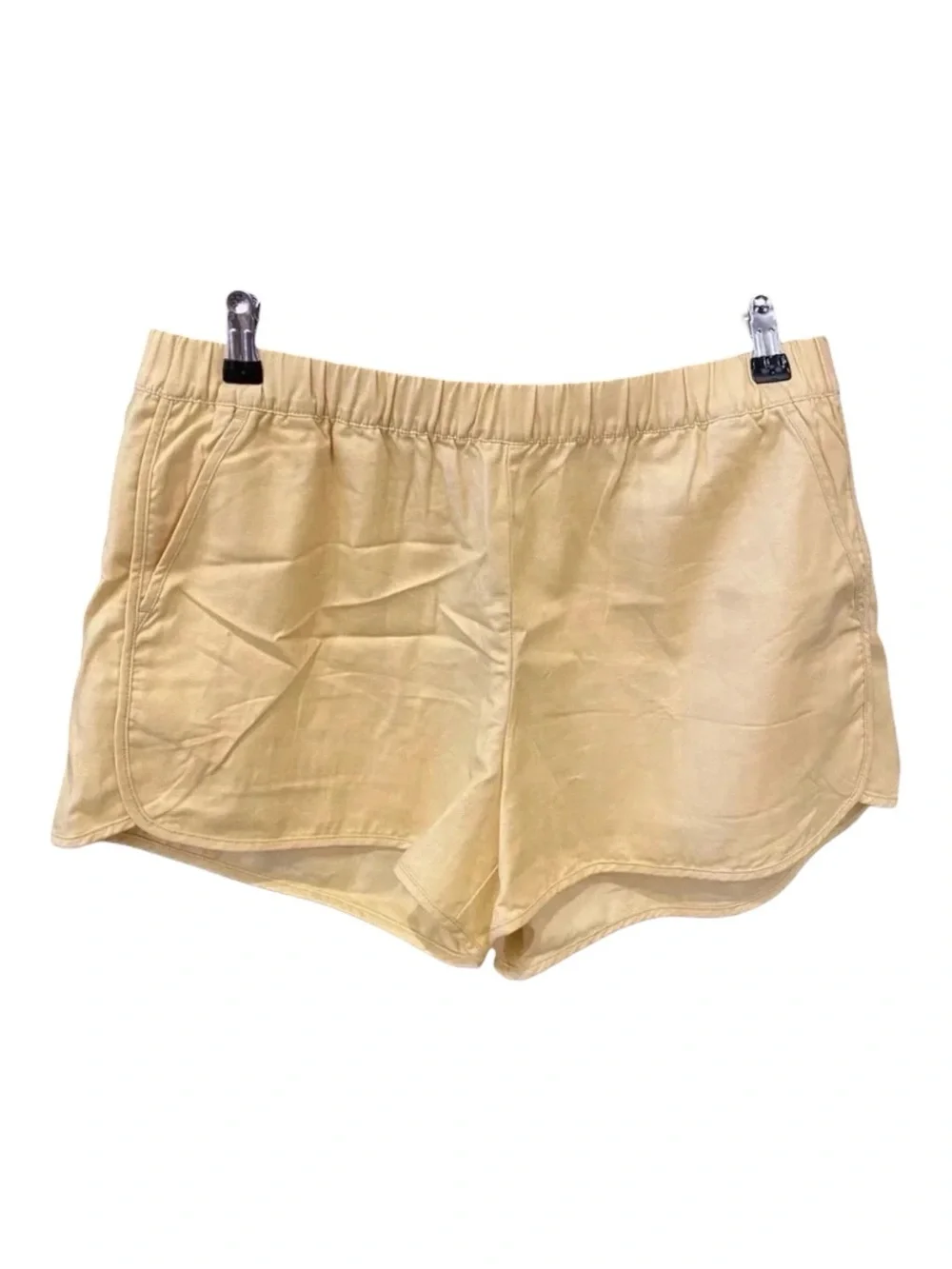 Madewell Womens Yellow Pull On Shorts High Waist Short